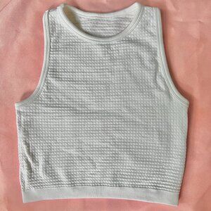 White halter neck tank